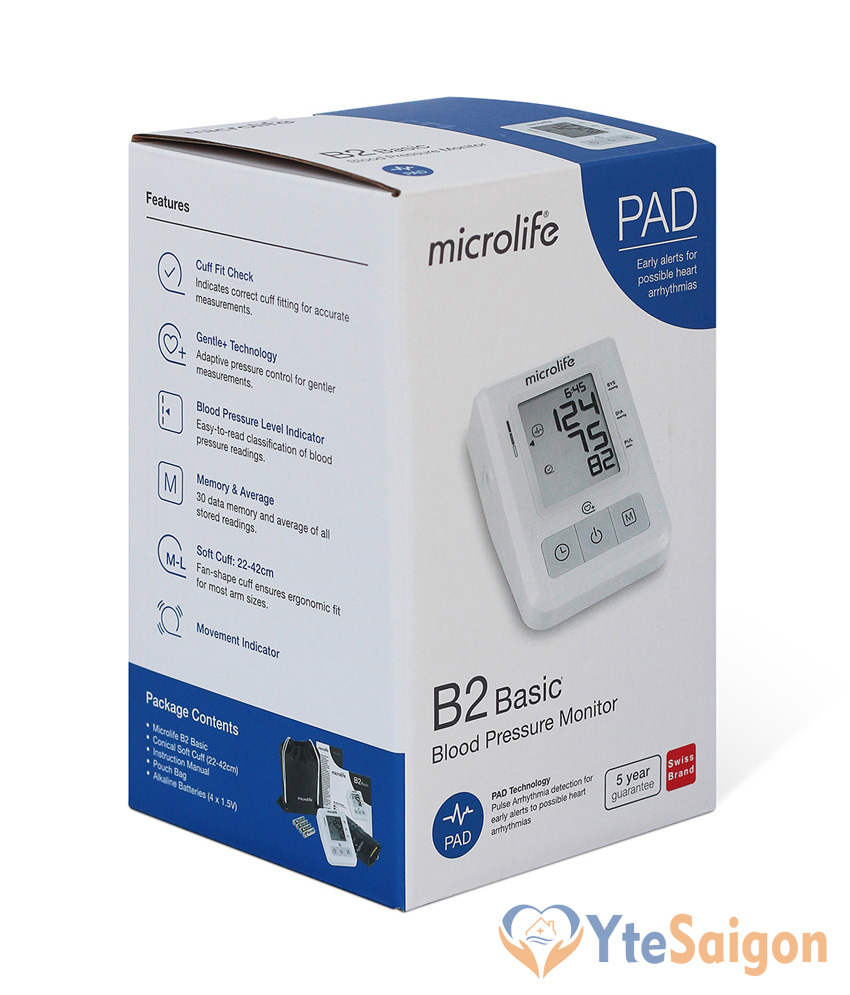 Máy đo huyết áp bắp tay Microlife B2 Basic