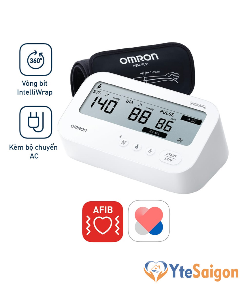 Máy đo huyết áp bắp tay Omron HEM-7194T1-FLC