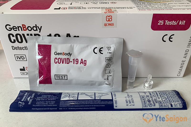 Que test nhanh Covid-19 Genbody Hàn Quốc 3