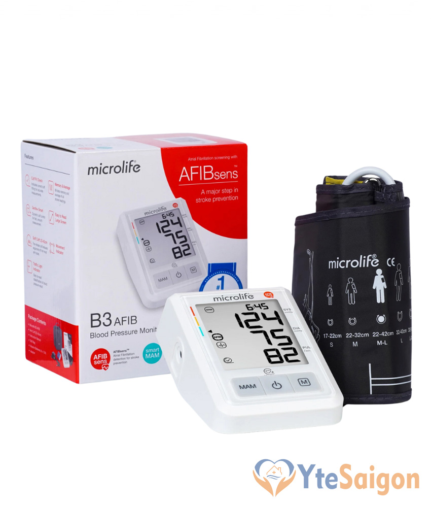 Máy đo huyết áp bắp tay Microlife B3 AFIB