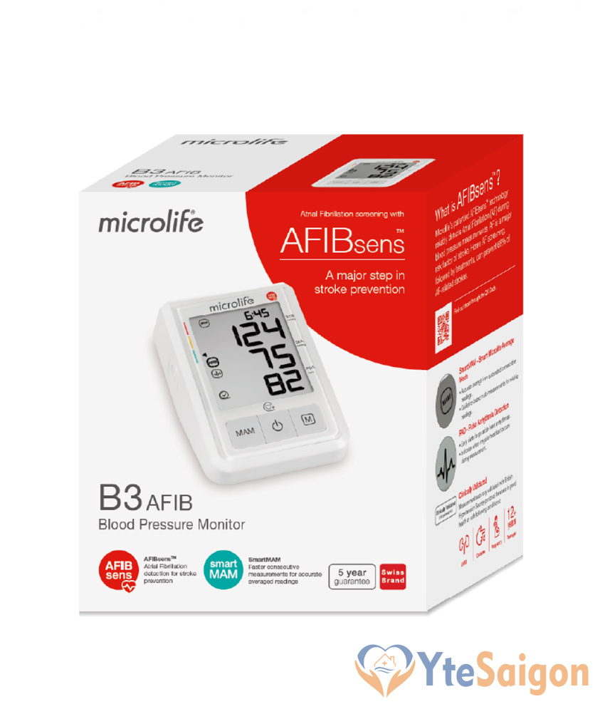 Máy đo huyết áp bắp tay Microlife B3 AFIB