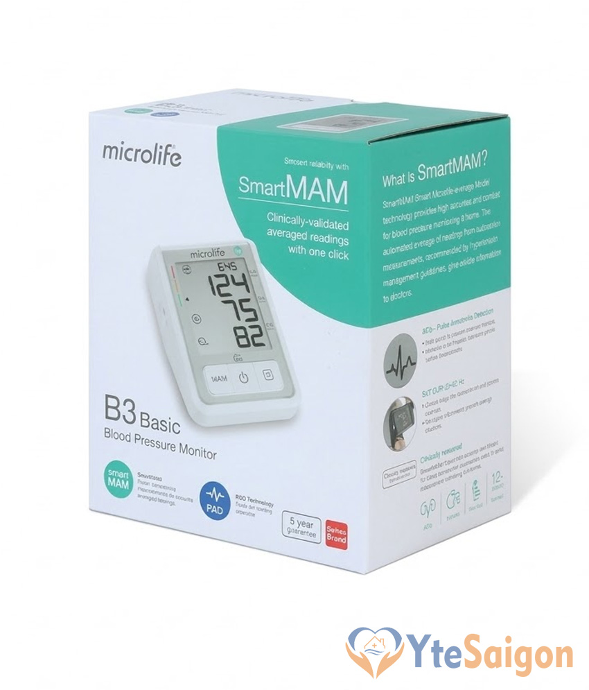 Máy đo huyết áp bắp tay Microlife B3 Basic