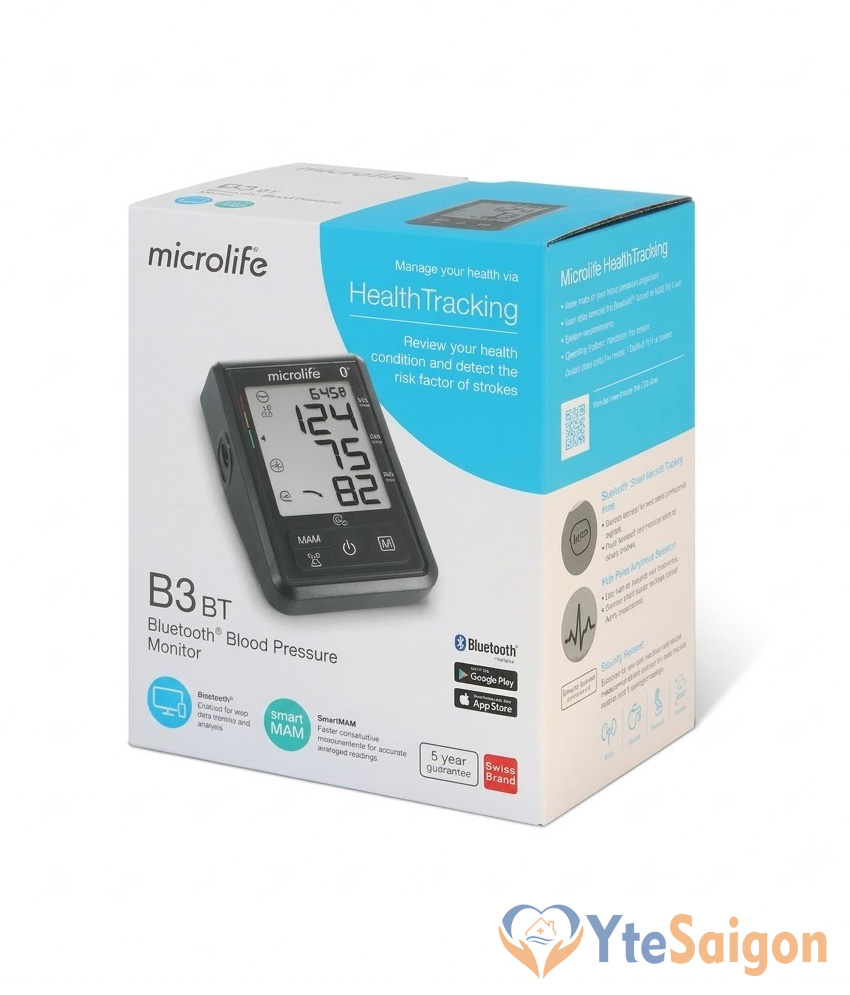 Máy đo huyết áp bắp tay Microlife B3 Bluetooth (B3 BT)