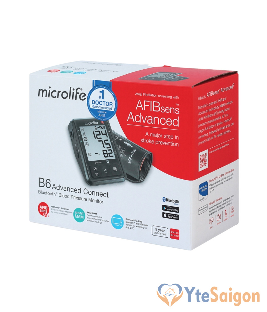 Máy đo huyết áp bắp tay Microlife B6 Advanced Connect