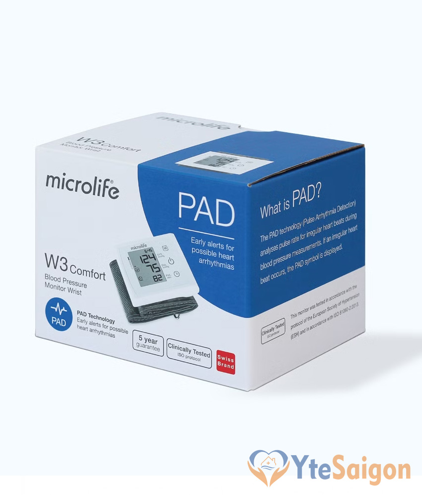 Máy đo huyết áp cổ tay Microlife W3 Comfort