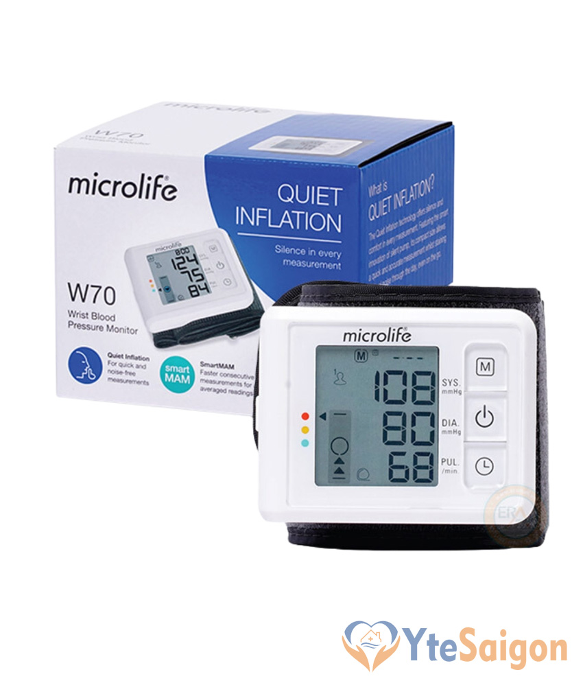 Máy đo huyết áp cổ tay Microlife W70